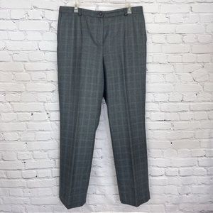 Pendleton Wool Plaid Pants Trousers Grey Plaid Sz 14
